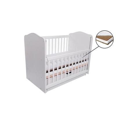 Patut Vessanti Como Balansoar Culisant - Alb Cu Cappucino + Saltea Cocos 7 Cm