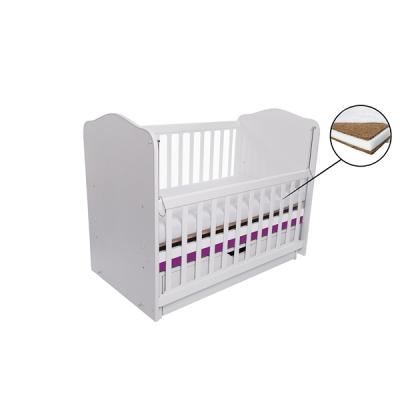 Patut Vessanti Como Balansoar Culisant - Alb Cu Violet + Saltea Cocos 7 Cm