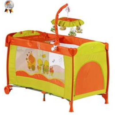 Babygo-Patut Pliant Cu 2 Nivele Si Mini-Carusel Sleeper Deluxe Orange