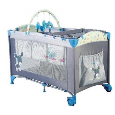 Babygo-Bgo-4404-Patut Pliant Cu 2 Nivele Sleepwell Blue