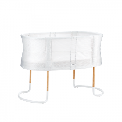 BabyBjorn - Patut reglabil pe inaltime din mesh, Alb