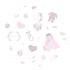 MimiNu - Set paturica de infasat cu doua fete, Dimensiune 75x75 cm + Perna bebelusi profilata, Cu doua fete, Cu functie anti-soc, Dimensiune 23x26 cm, Materiale certificate Oeko Tex Standard 100, Baby Shower Pink