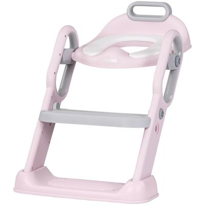 Reductor toaleta cu scara Chipolino Flippy pink