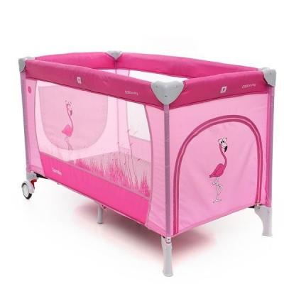 Patut pliabil cu 2 nivele Coto Baby Samba Plus Pink
