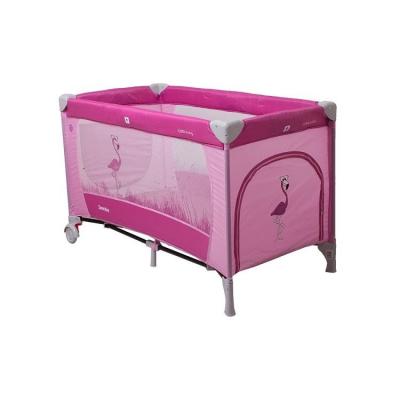 Patut pliabil cu un nivel Coto Baby Samba Pink