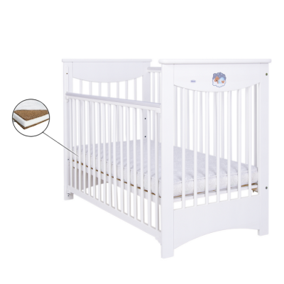 Patut Drewex Laura Culisant - Alb + Saltea Cocos 8 Cm